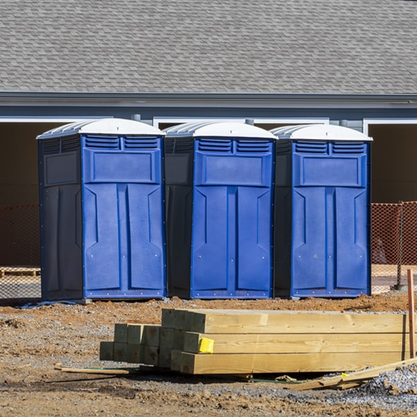 how often are the portable toilets cleaned and serviced during a rental period in Union Center